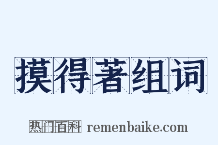 摸得著组词是什么意思的图片